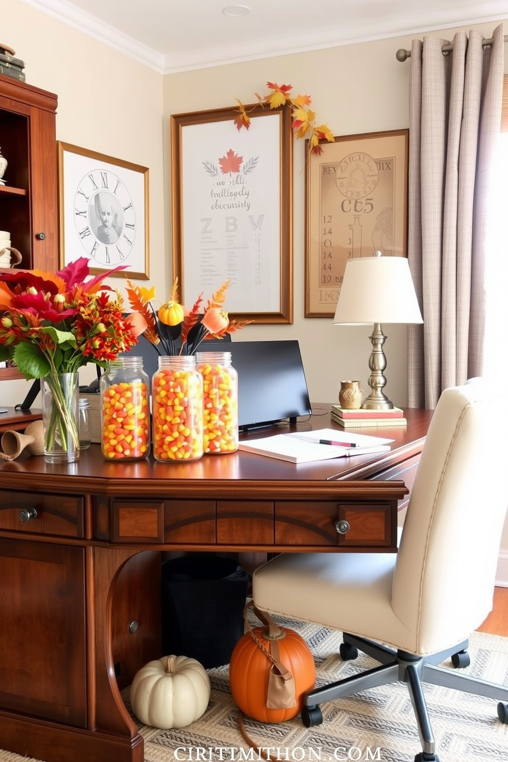 Thanksgiving Home Office Decorating Ideas 22