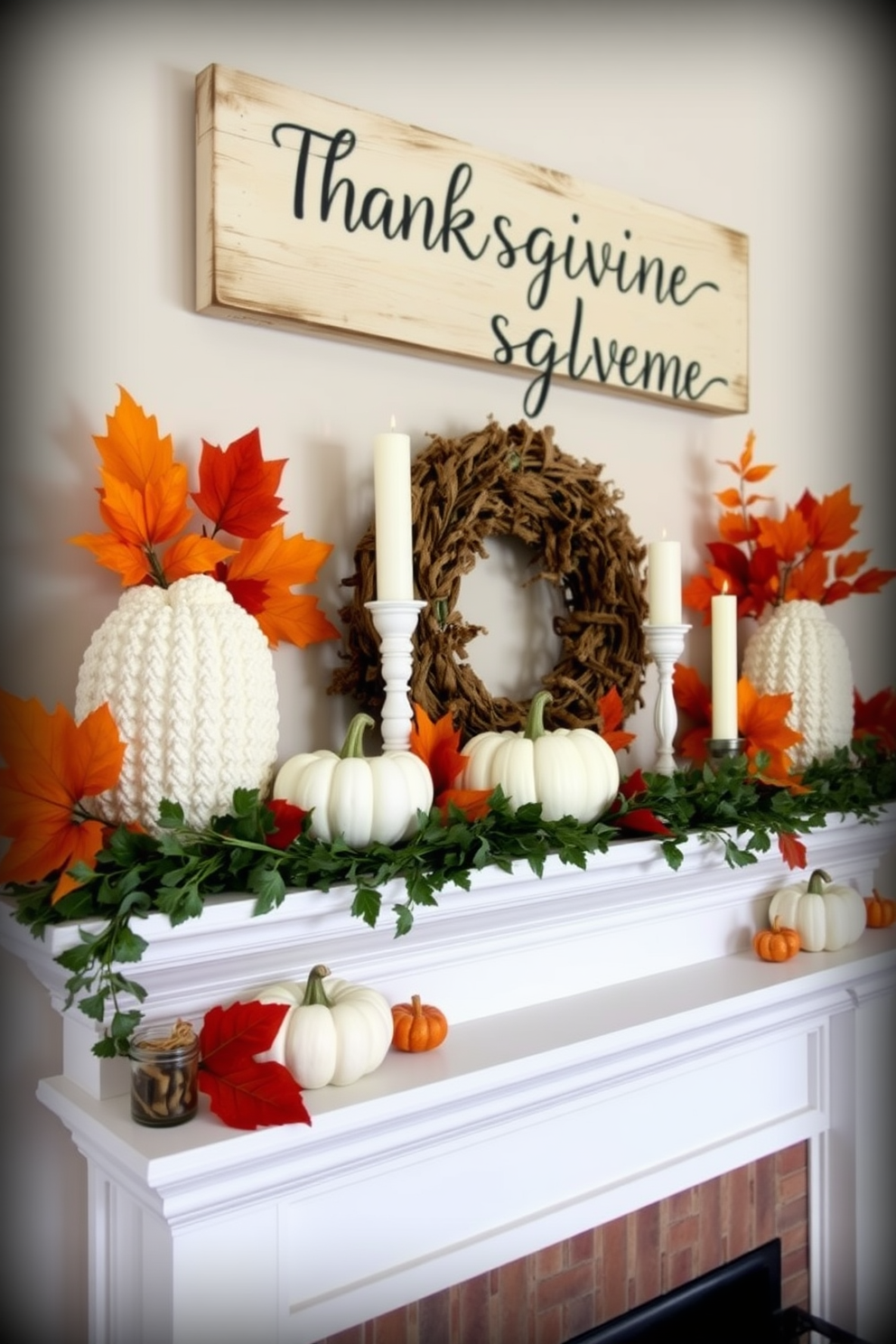 Thanksgiving Mantel Decorating Ideas 16