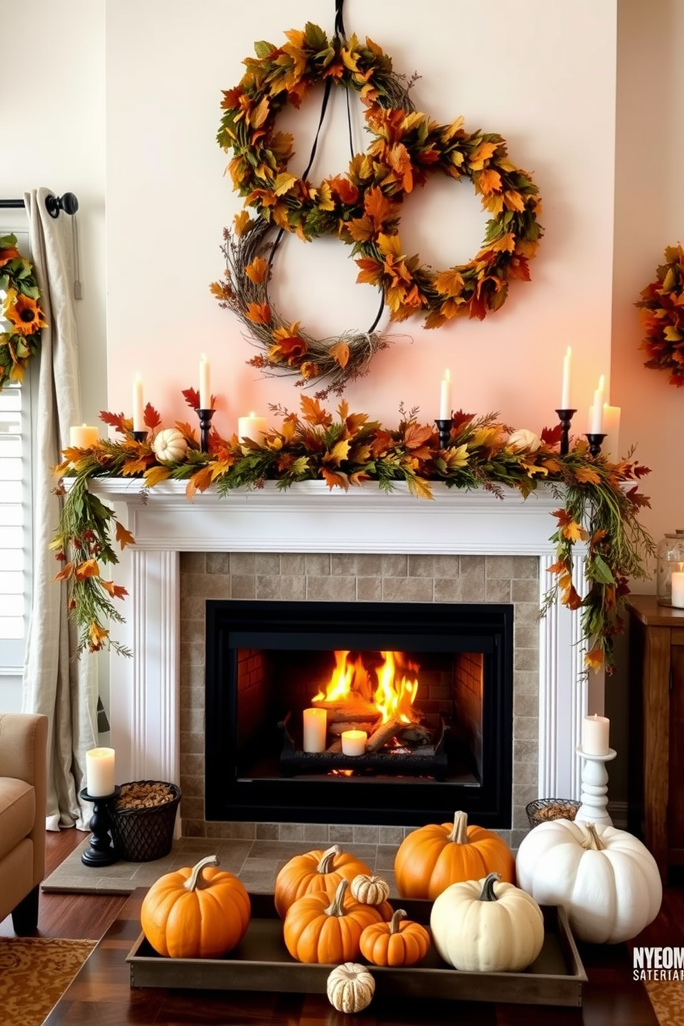 Thanksgiving Mantel Decorating Ideas 19