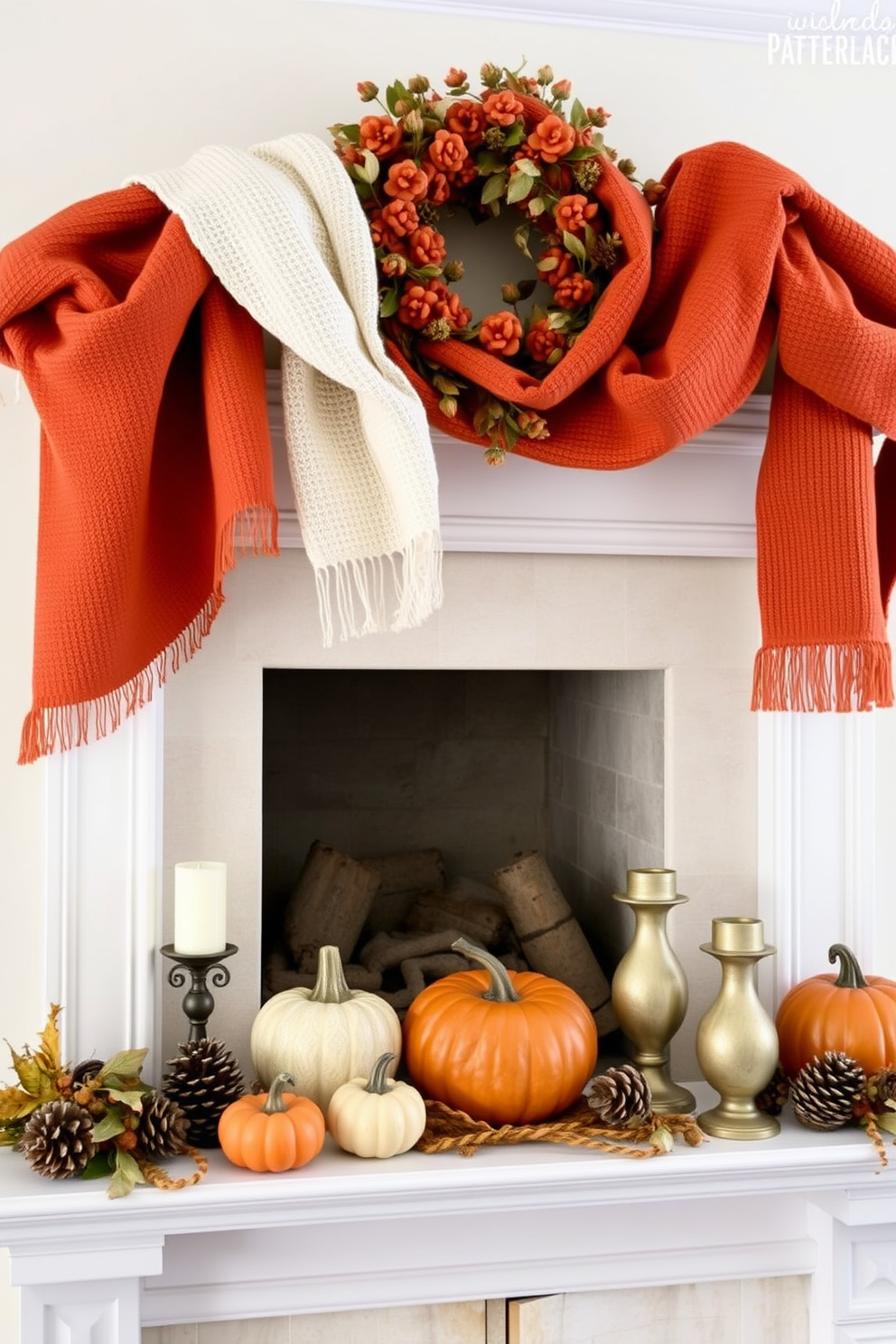 Thanksgiving Mantel Decorating Ideas 20