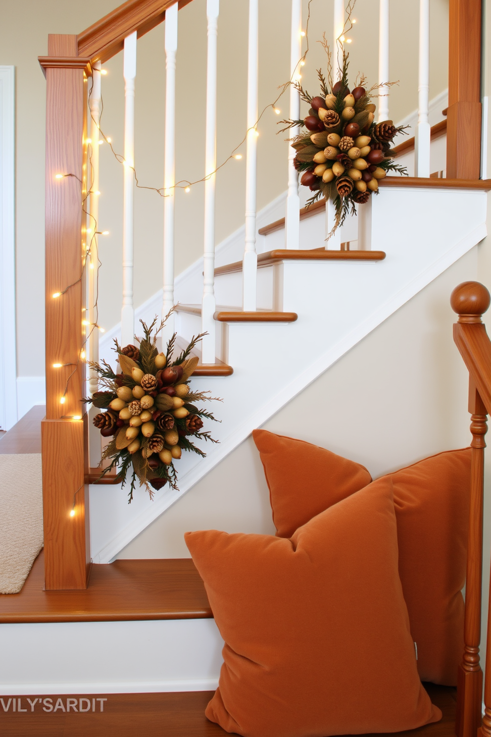 Thanksgiving Staircase Decorating Ideas 15