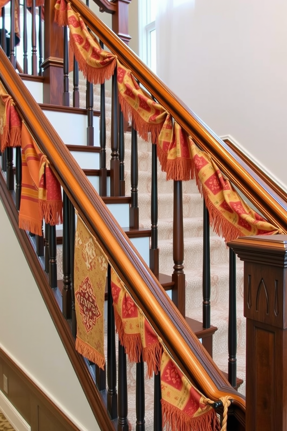 Thanksgiving Staircase Decorating Ideas 18