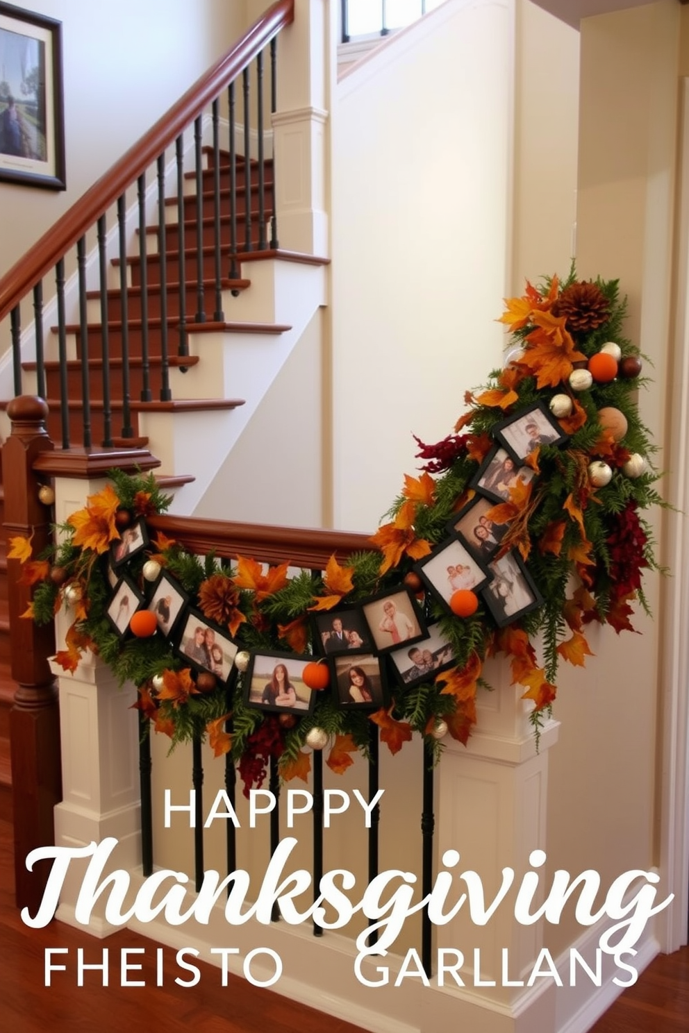 Thanksgiving Staircase Decorating Ideas 24