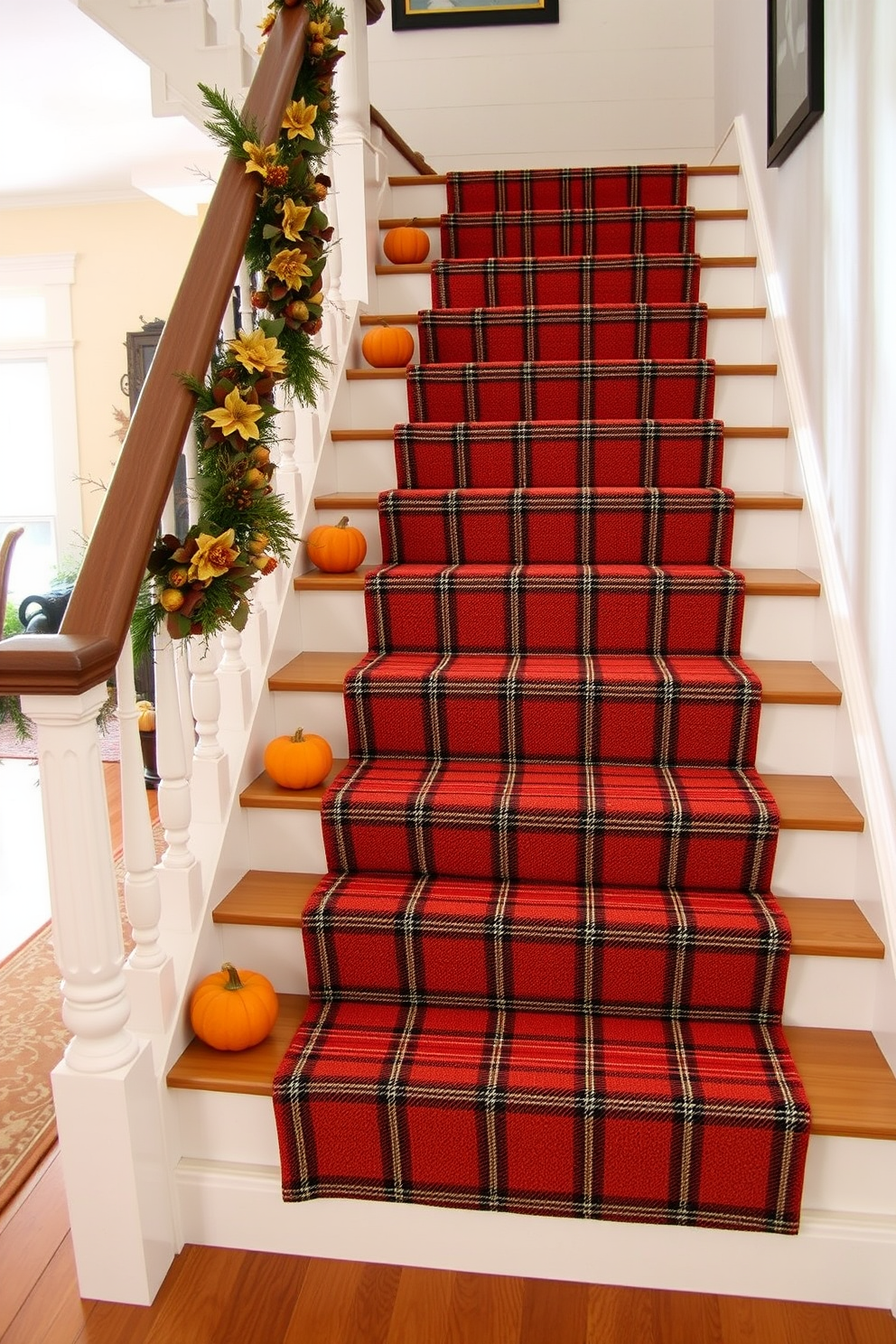 Thanksgiving Staircase Decorating Ideas 3