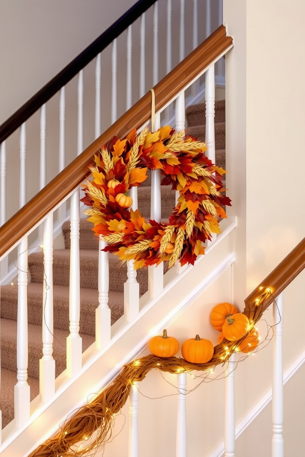 Thanksgiving Staircase Decorating Ideas 4