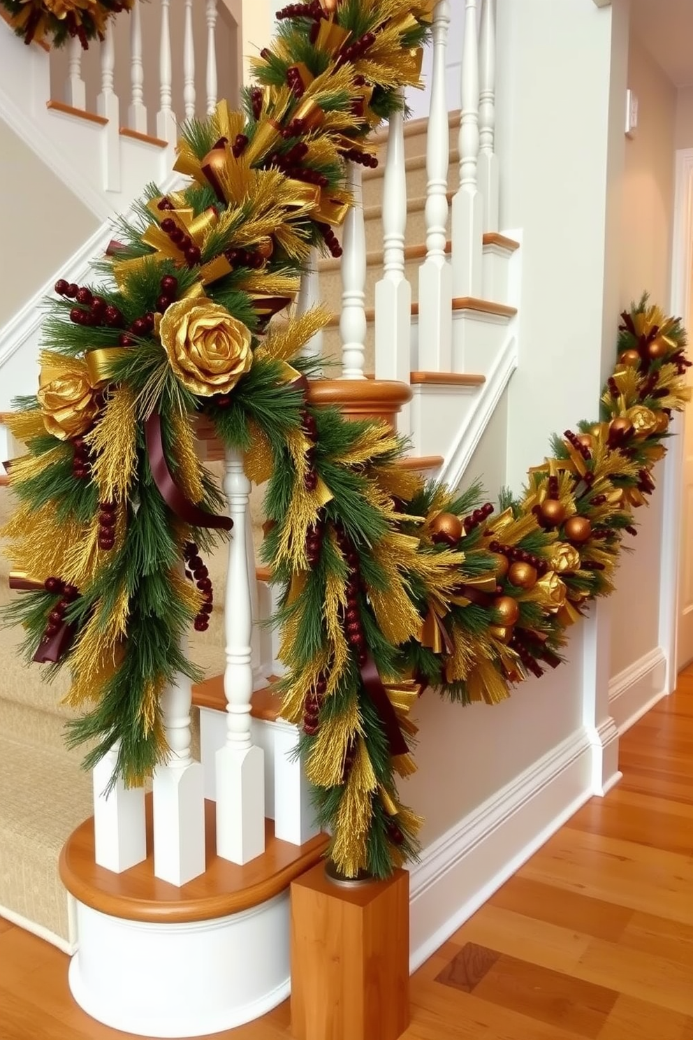 Thanksgiving Staircase Decorating Ideas 5