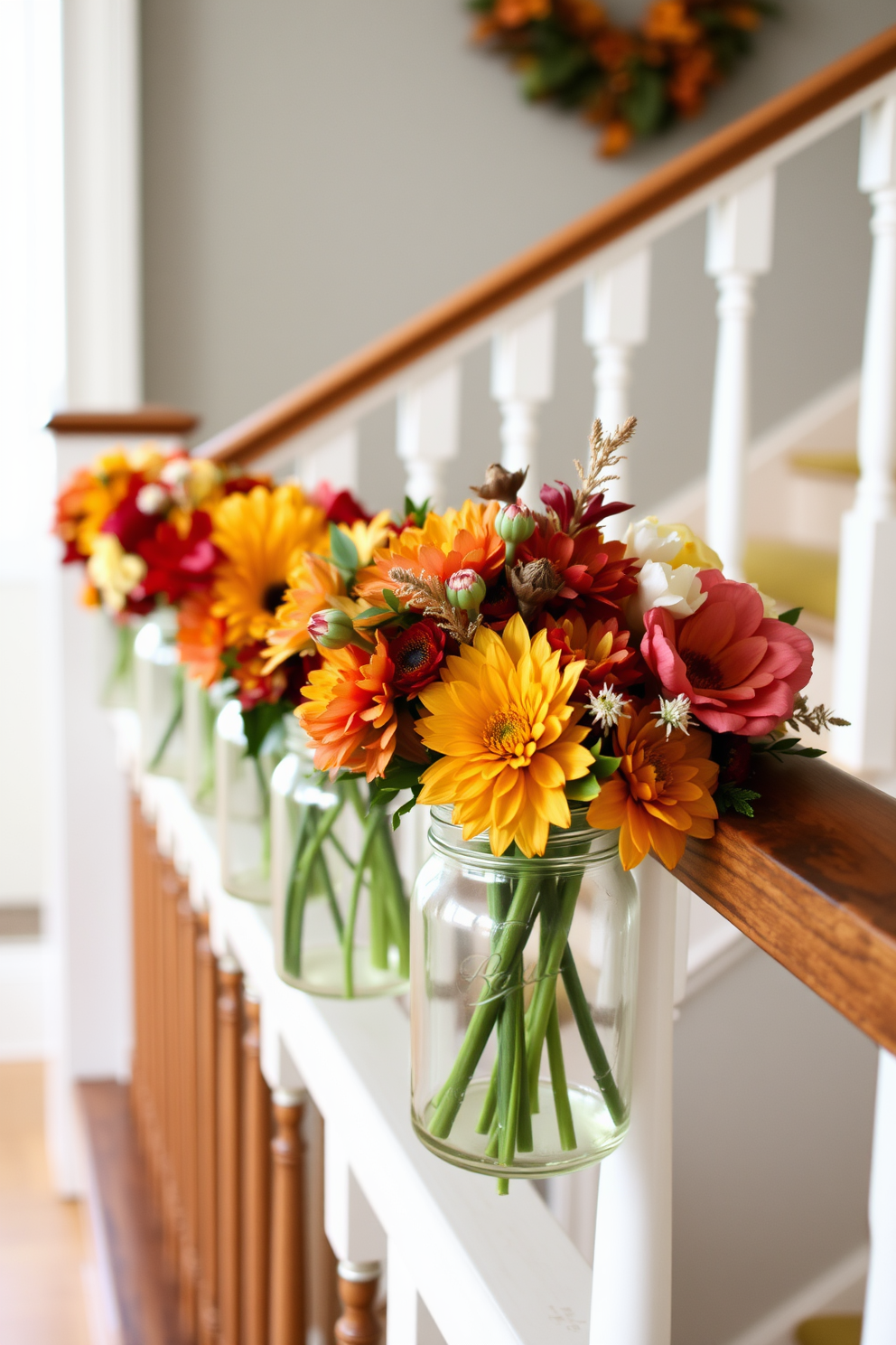 Thanksgiving Staircase Decorating Ideas 7