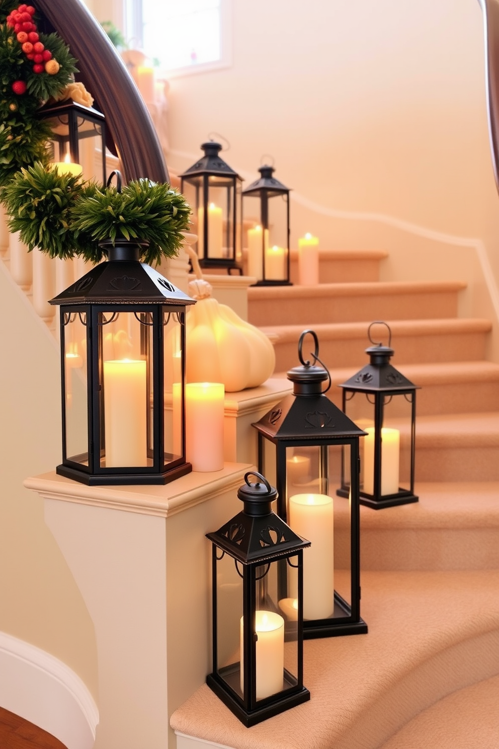 Thanksgiving Staircase Decorating Ideas 8