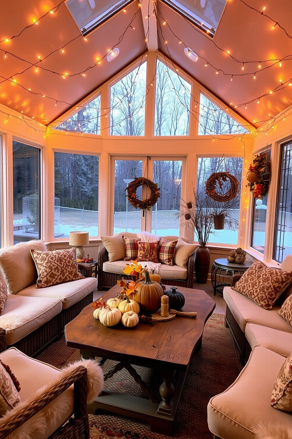 Thanksgiving Sunroom Decorating Ideas 11