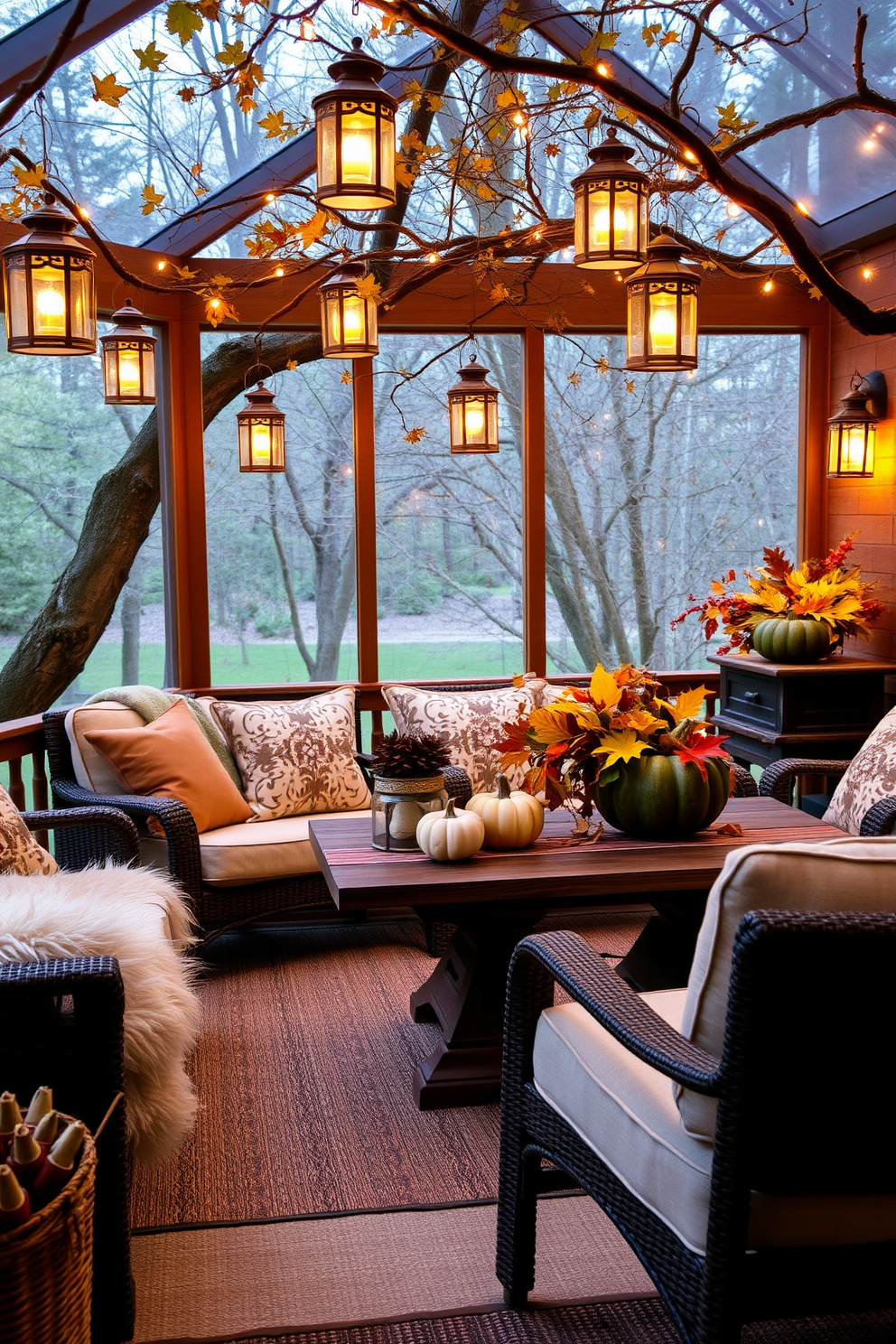 Thanksgiving Sunroom Decorating Ideas 22