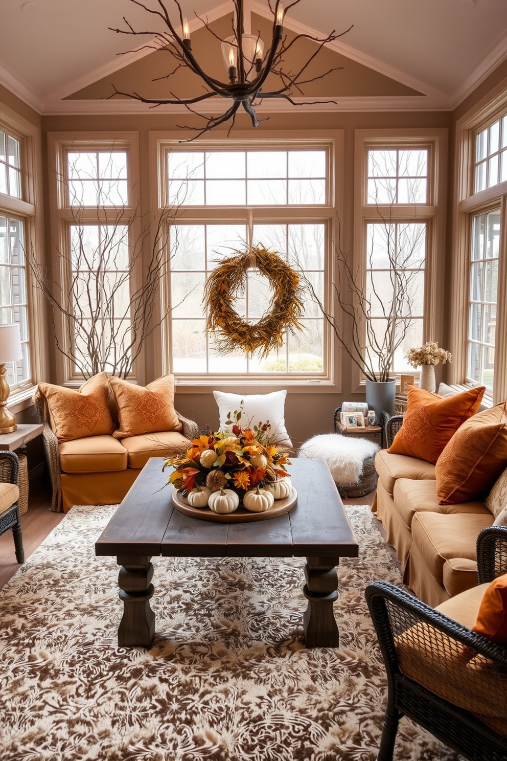 Thanksgiving Sunroom Decorating Ideas 30