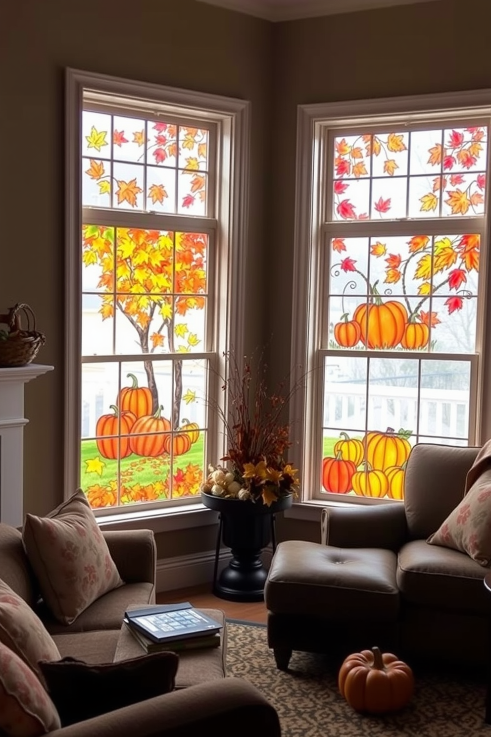 Thanksgiving Window Decorating Ideas 11