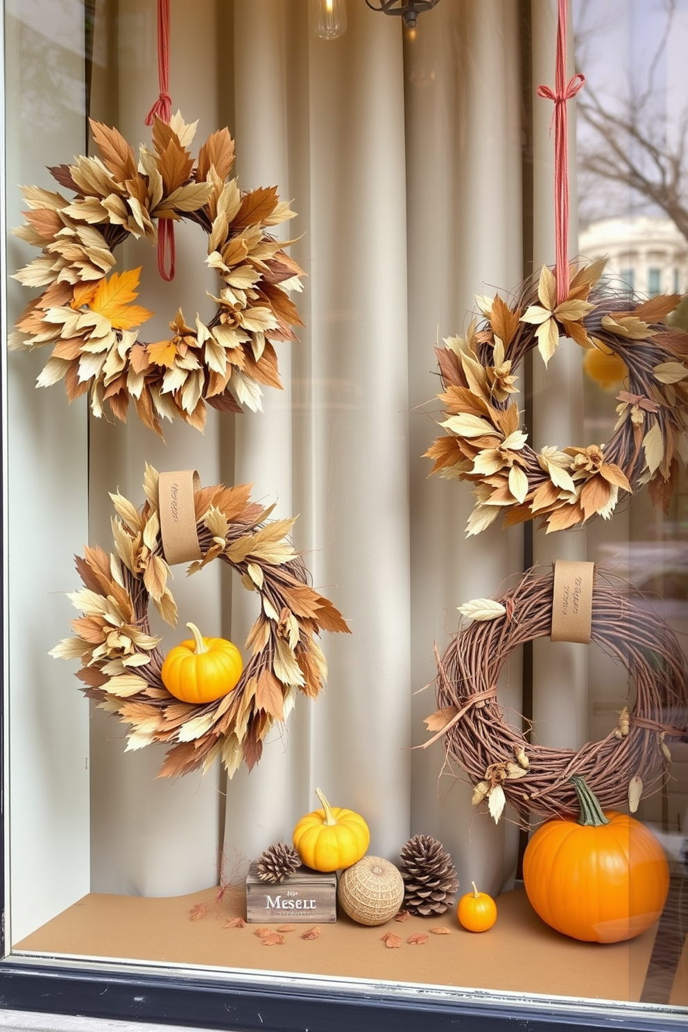 Thanksgiving Window Decorating Ideas 13