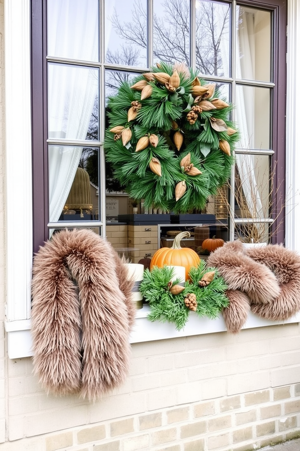 Thanksgiving Window Decorating Ideas 17