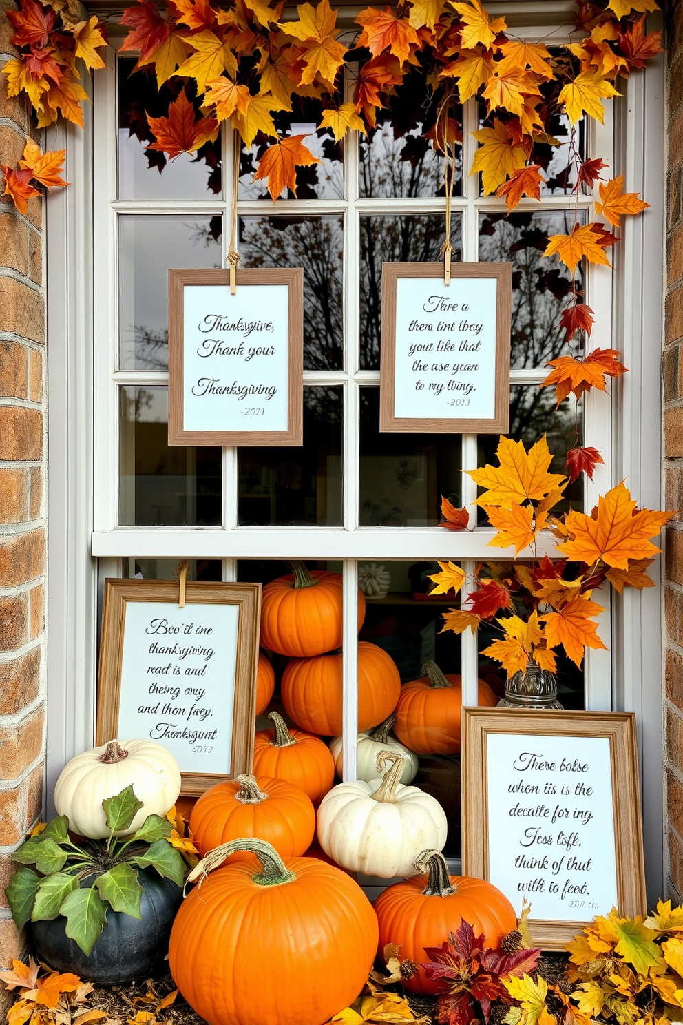 Thanksgiving Window Decorating Ideas 26