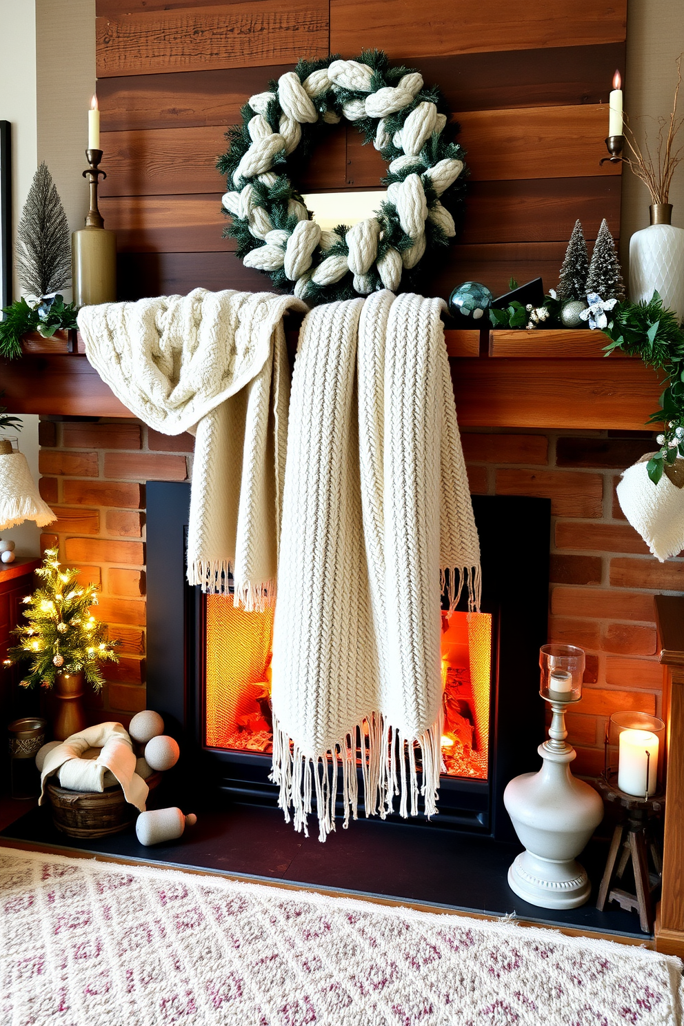 Winter Fireplace Decorating Ideas 1