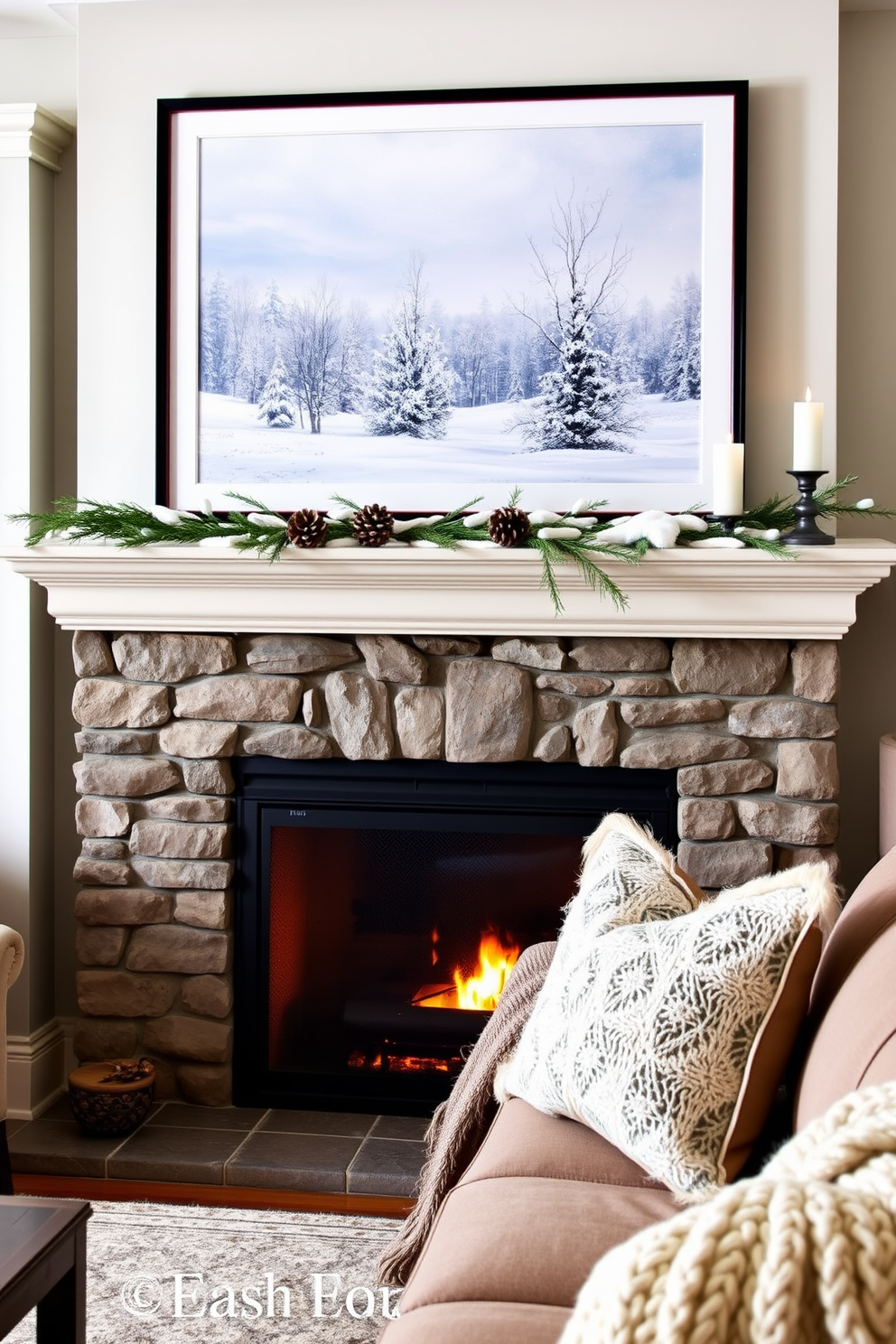 Winter Fireplace Decorating Ideas 10