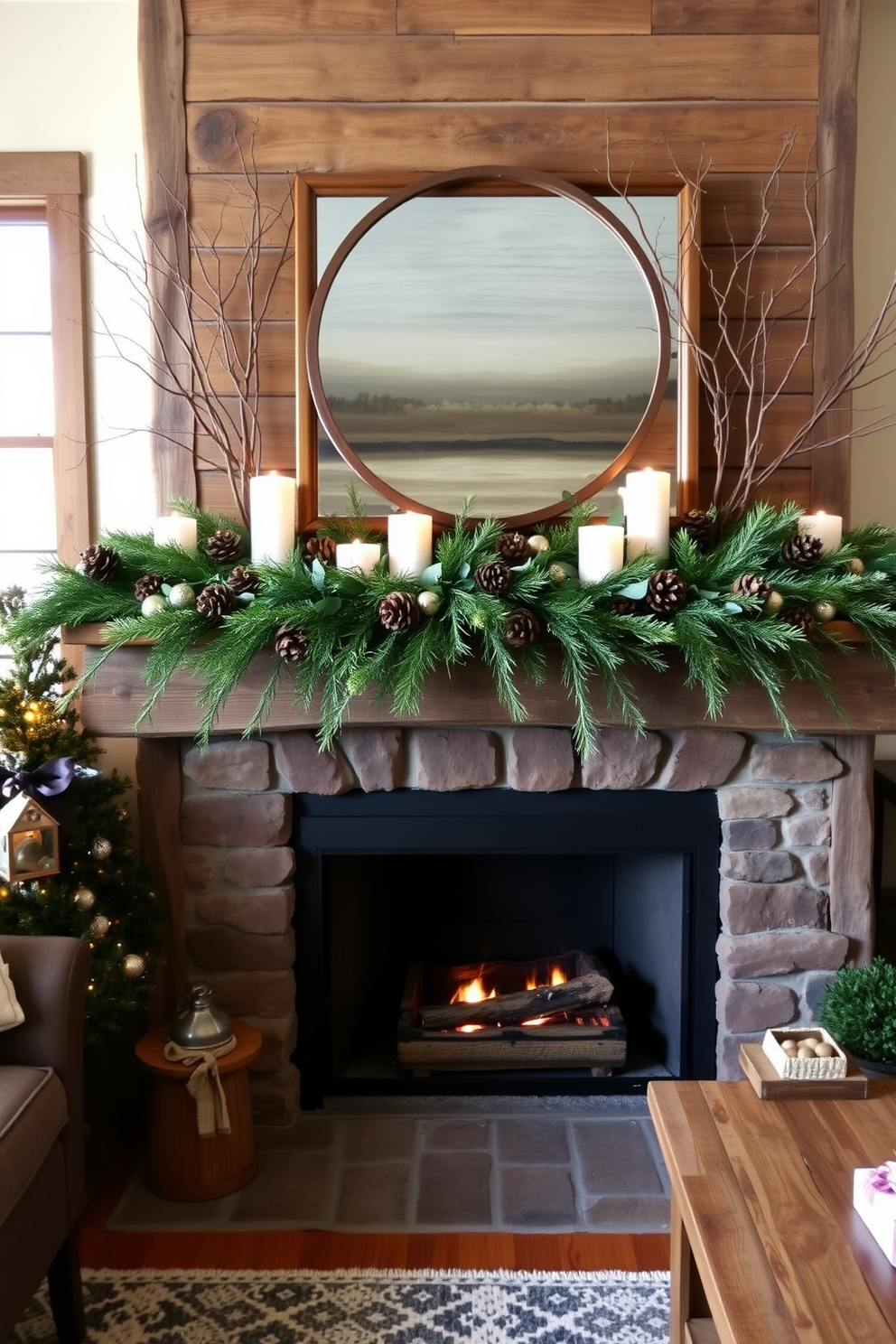 Winter Fireplace Decorating Ideas 11