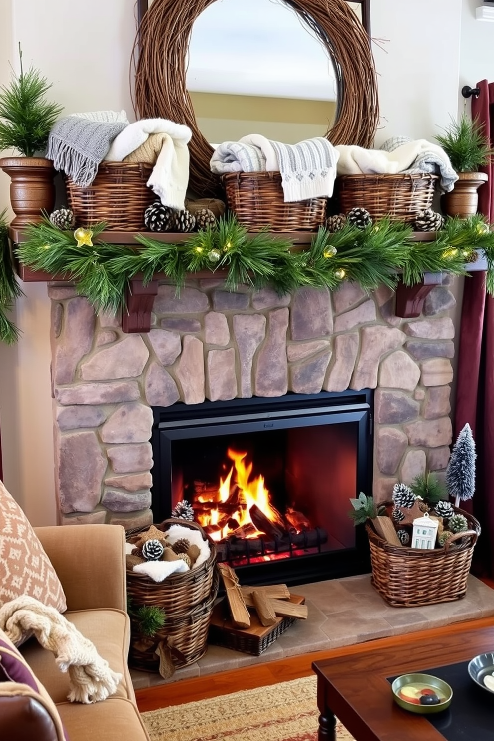 Winter Fireplace Decorating Ideas 12