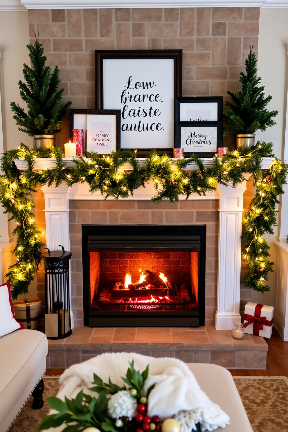 Winter Fireplace Decorating Ideas 17