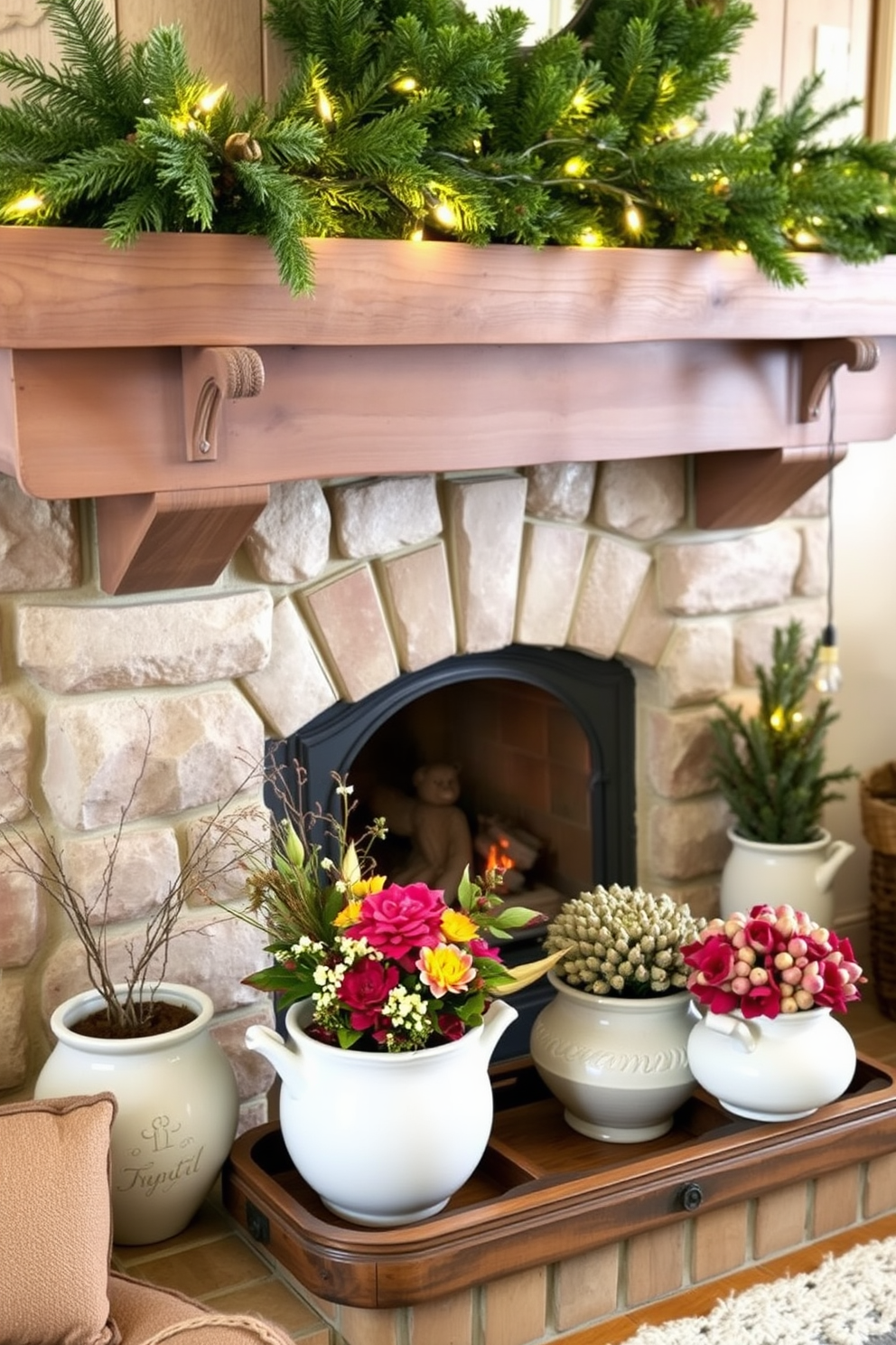 Winter Fireplace Decorating Ideas 8