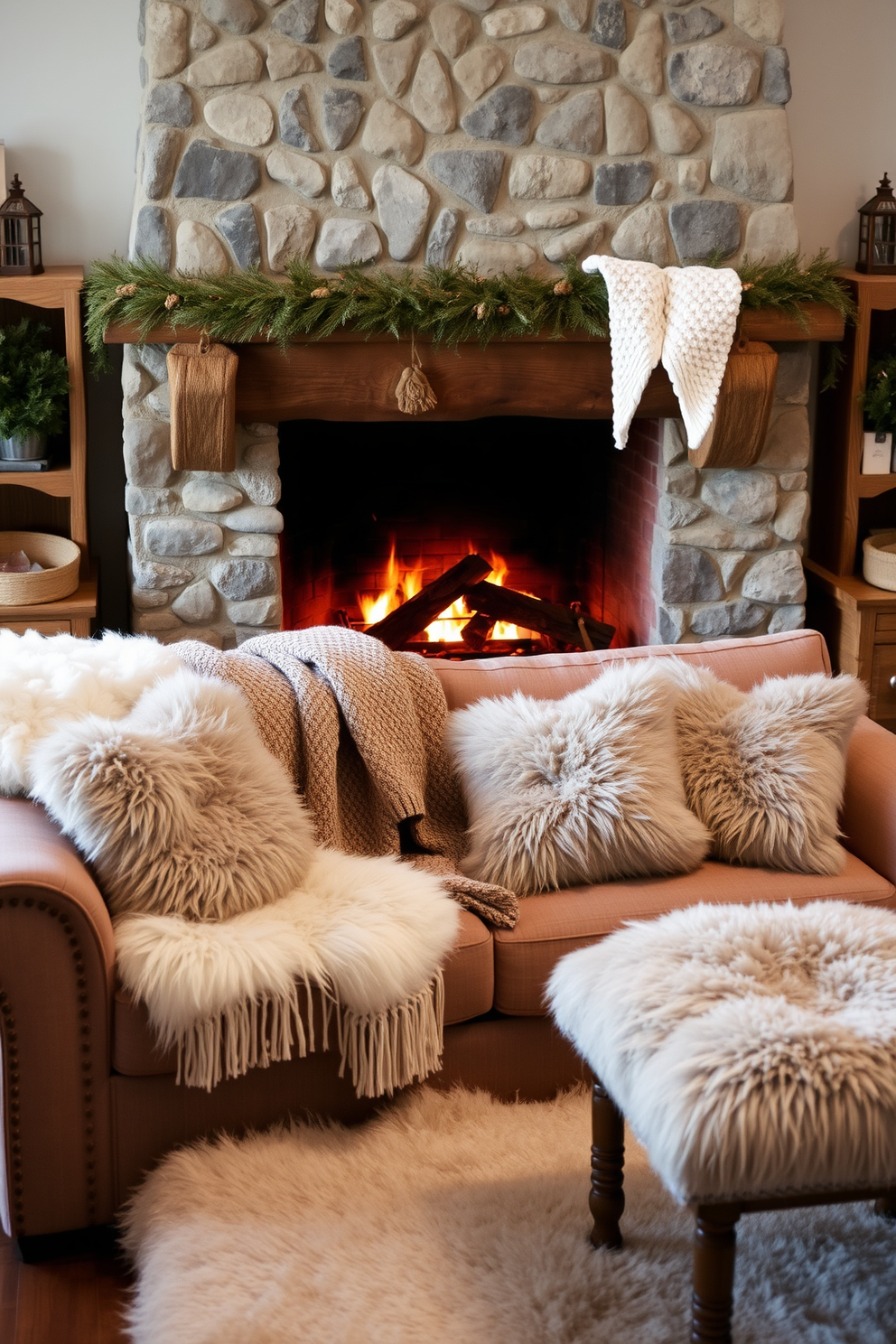 Winter Fireplace Decorating Ideas 9