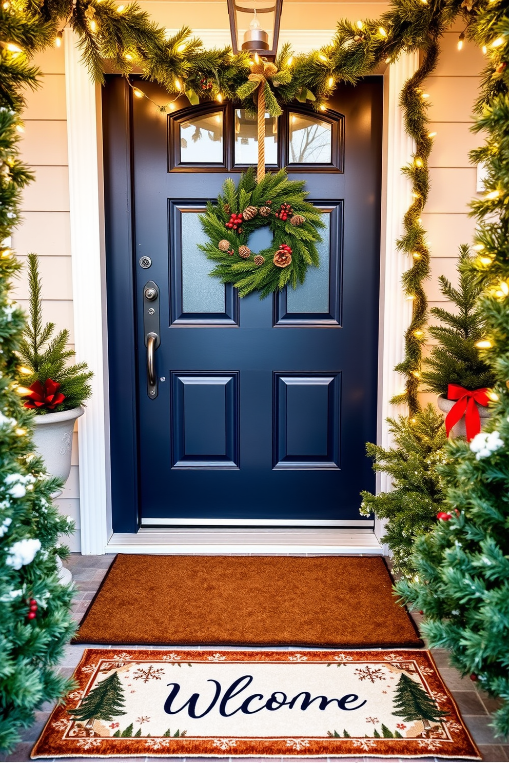 Winter Front Door Decorating Ideas 12