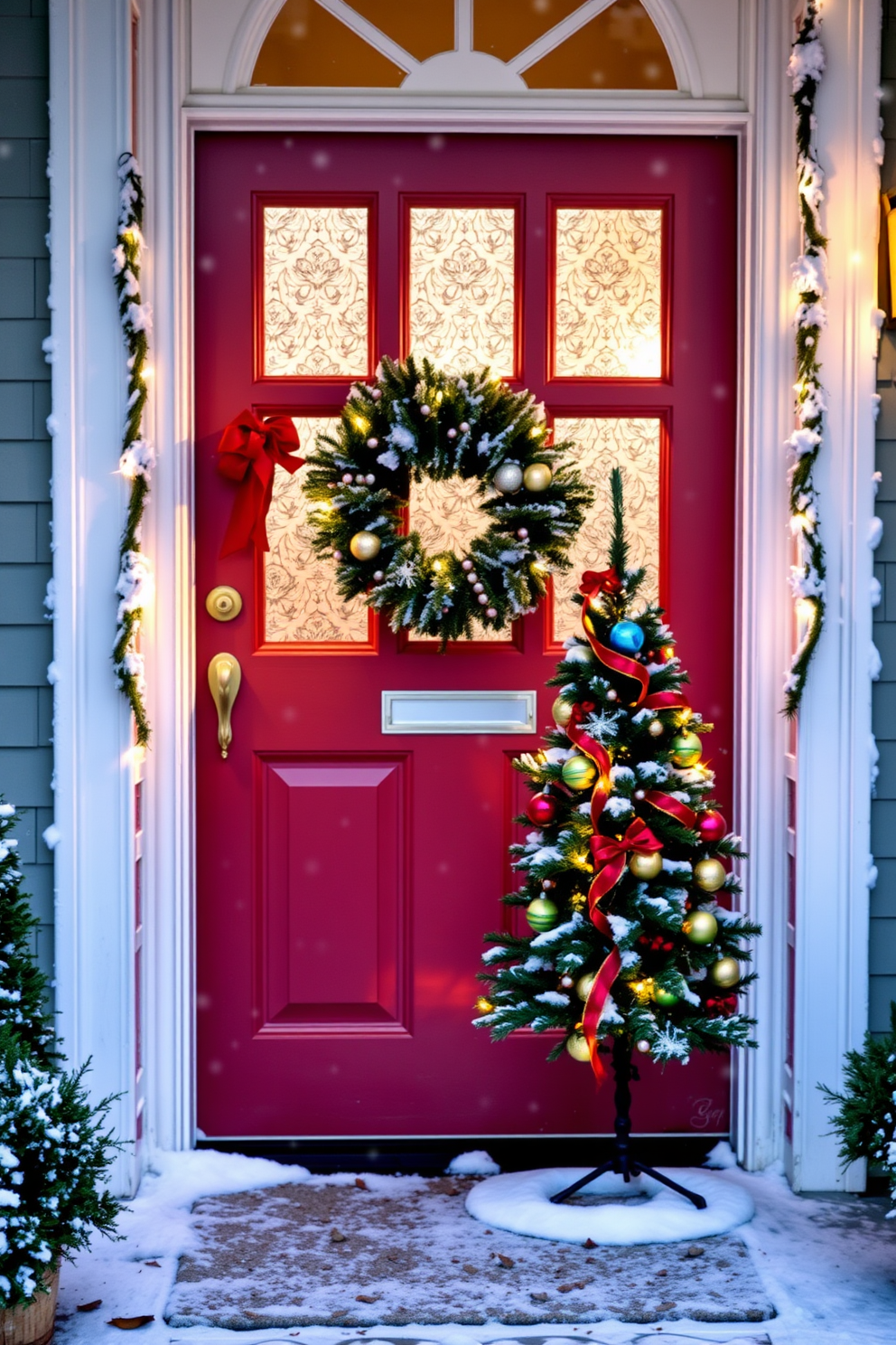 Winter Front Door Decorating Ideas 15