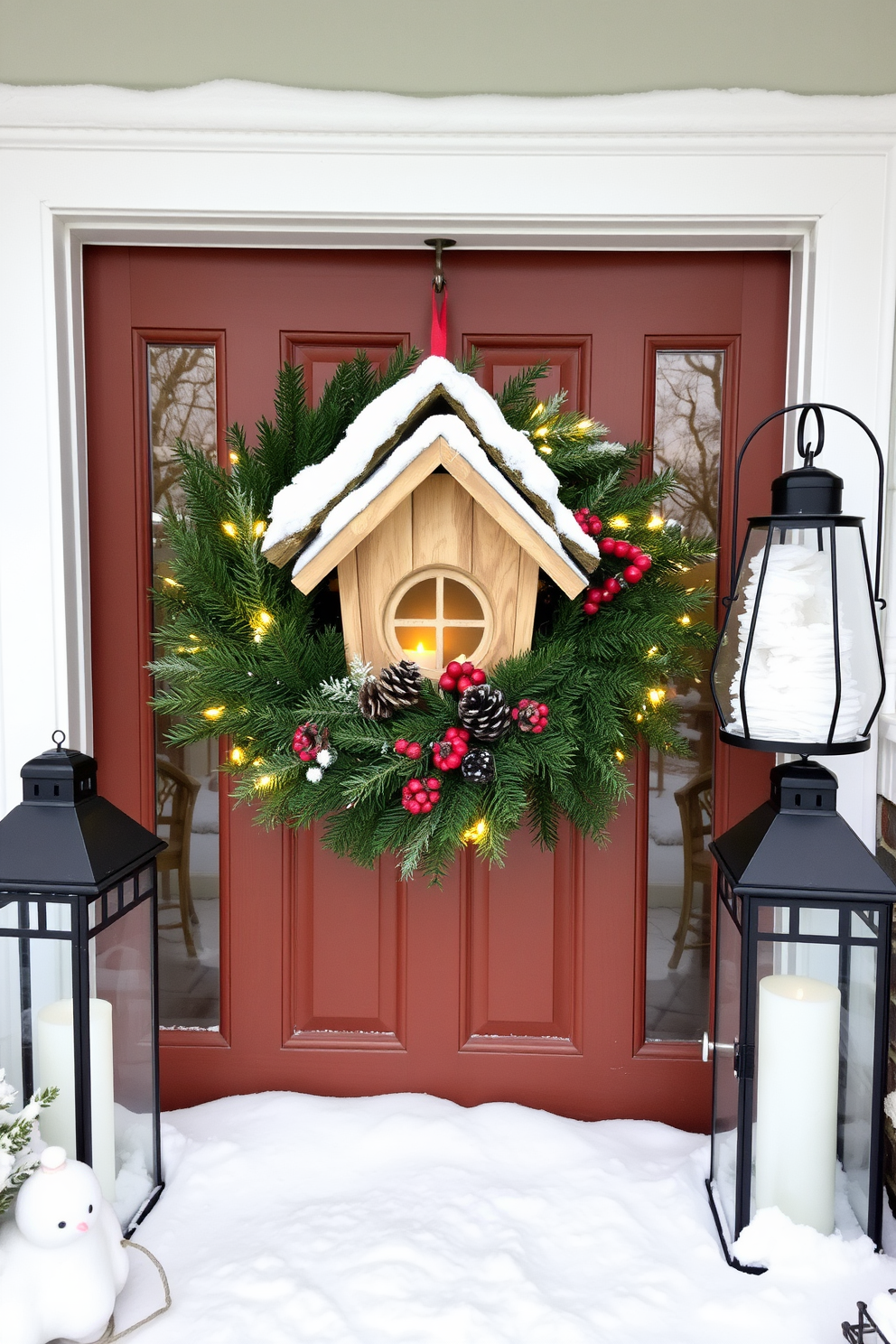 Winter Front Door Decorating Ideas 16