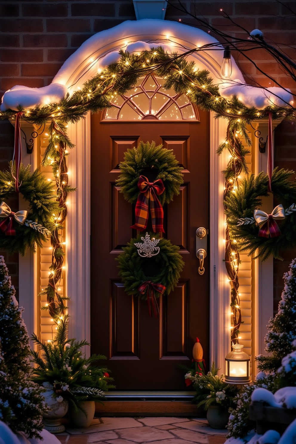 Winter Front Door Decorating Ideas 19