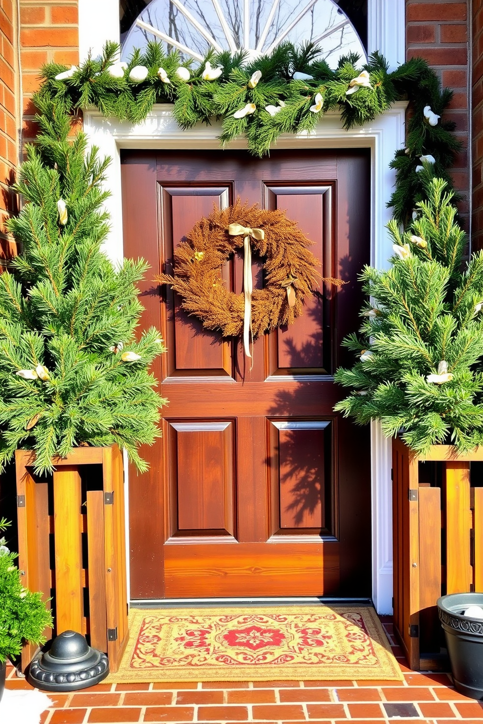 Winter Front Door Decorating Ideas 21