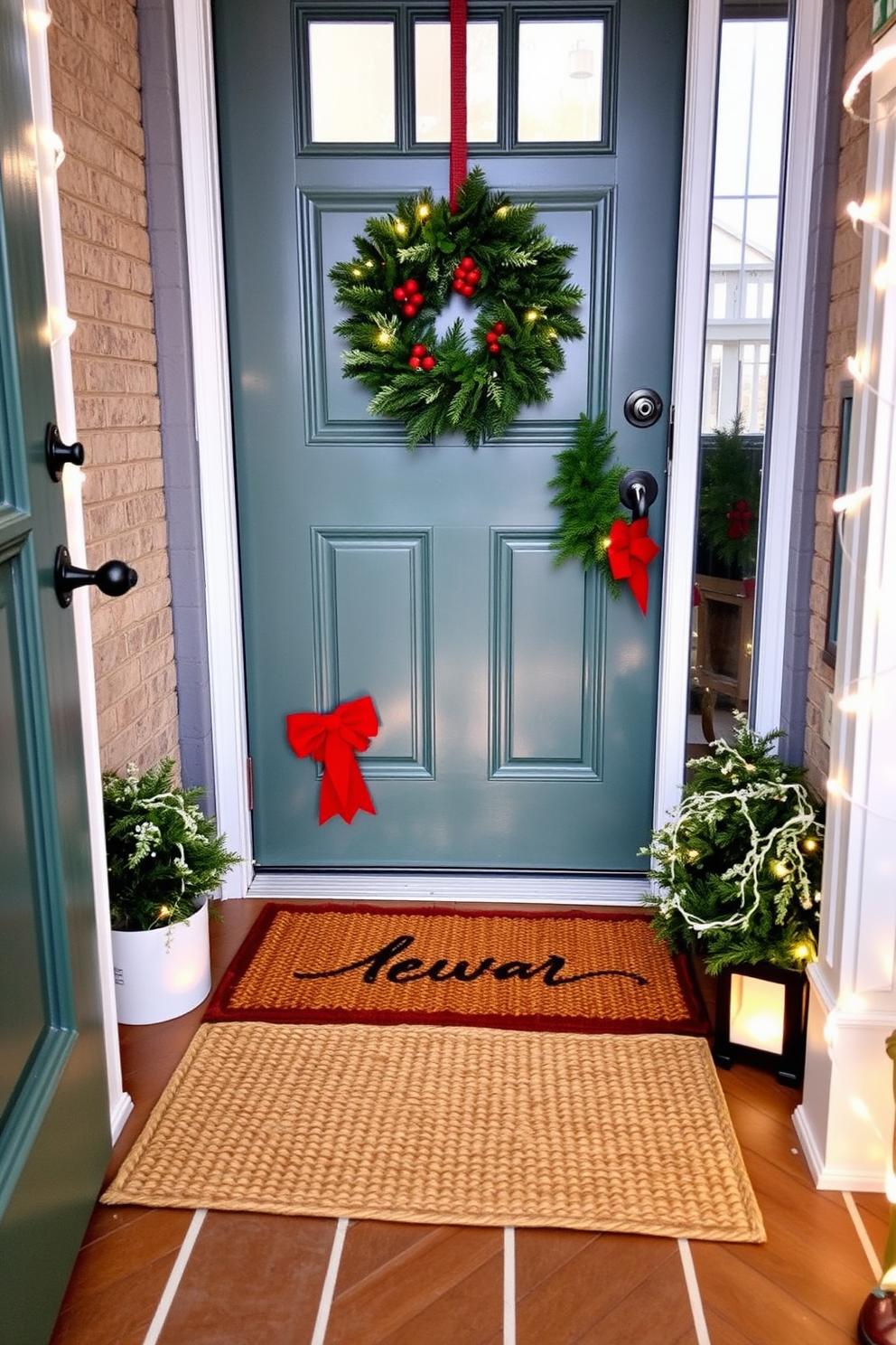 Winter Front Door Decorating Ideas 25