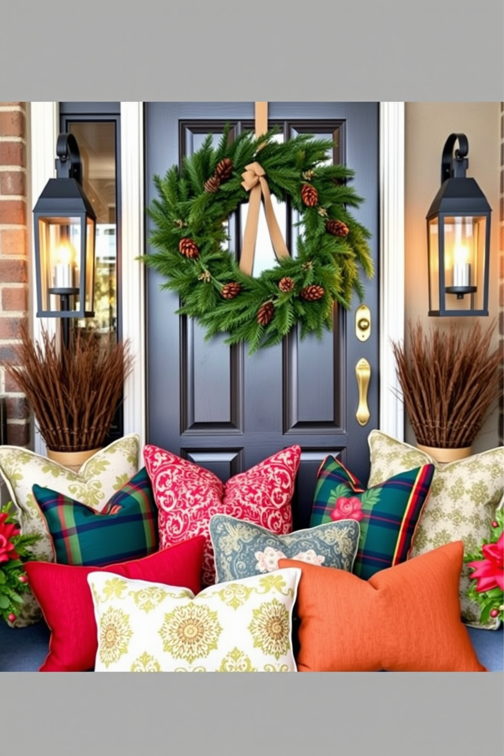 Winter Front Door Decorating Ideas 28