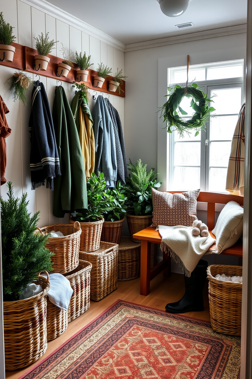 Winter Mudroom Decorating Ideas 19