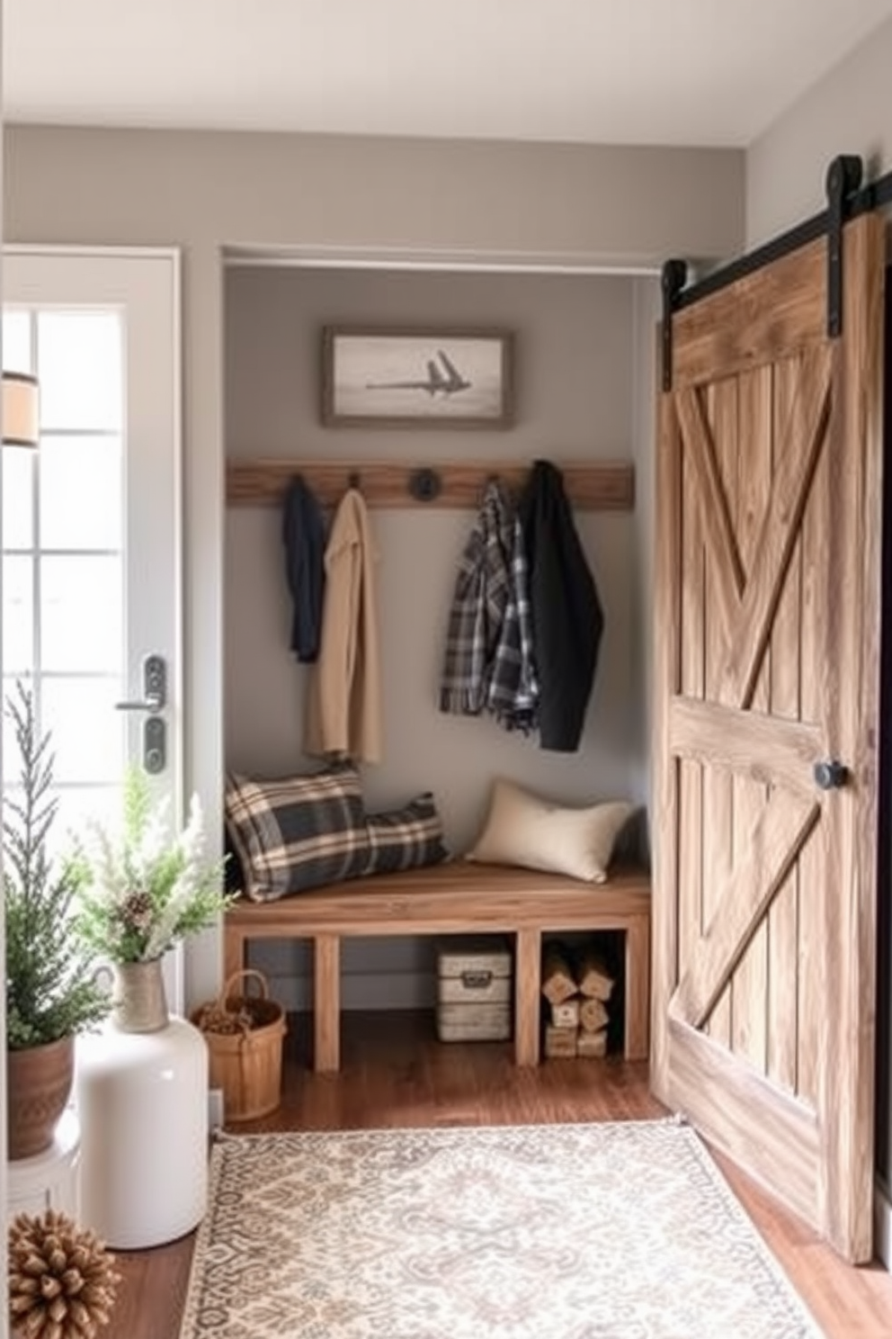 Winter Mudroom Decorating Ideas 22