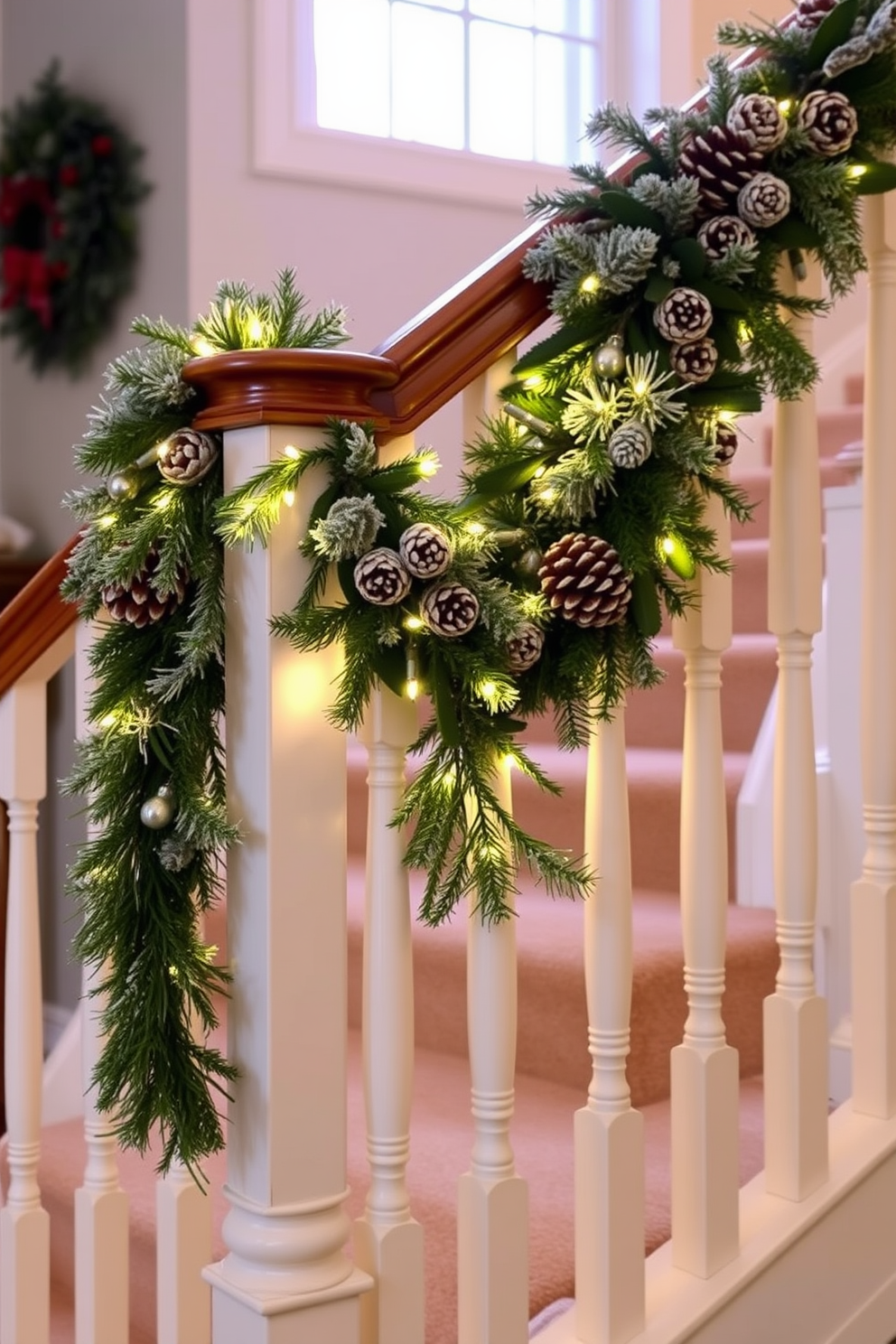 Winter Staircase Decorating Ideas 1