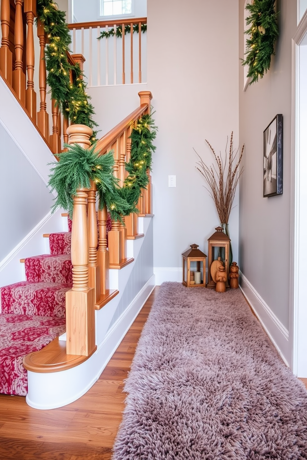 Winter Staircase Decorating Ideas 14