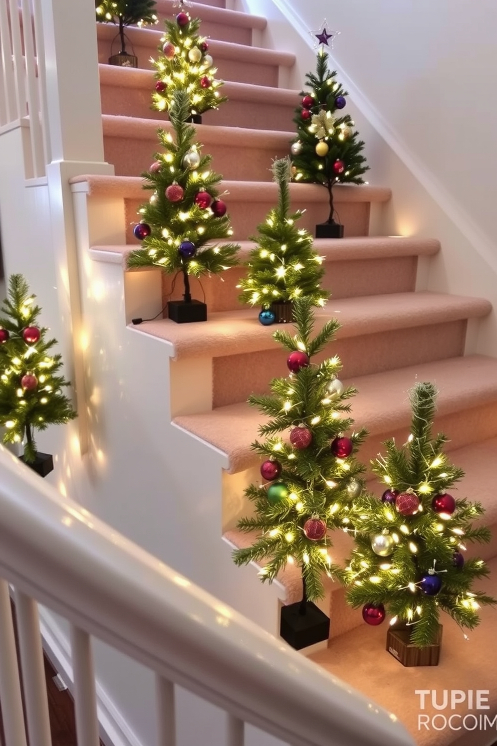 Winter Staircase Decorating Ideas 15