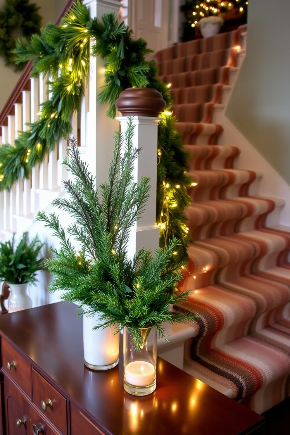 Winter Staircase Decorating Ideas 17