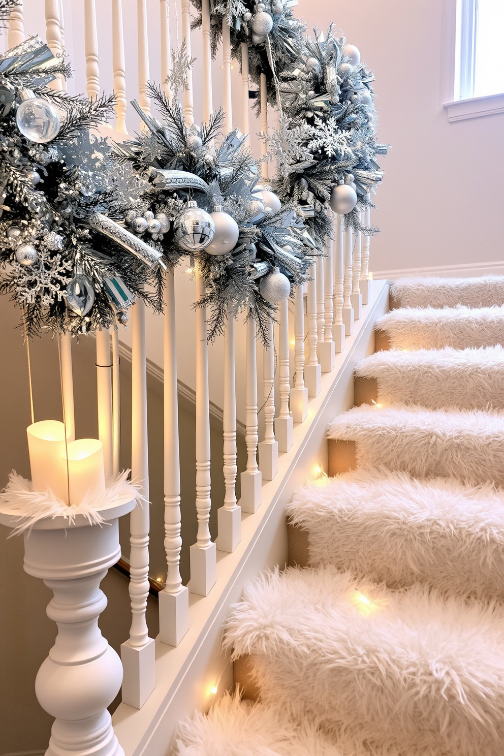 Winter Staircase Decorating Ideas 21