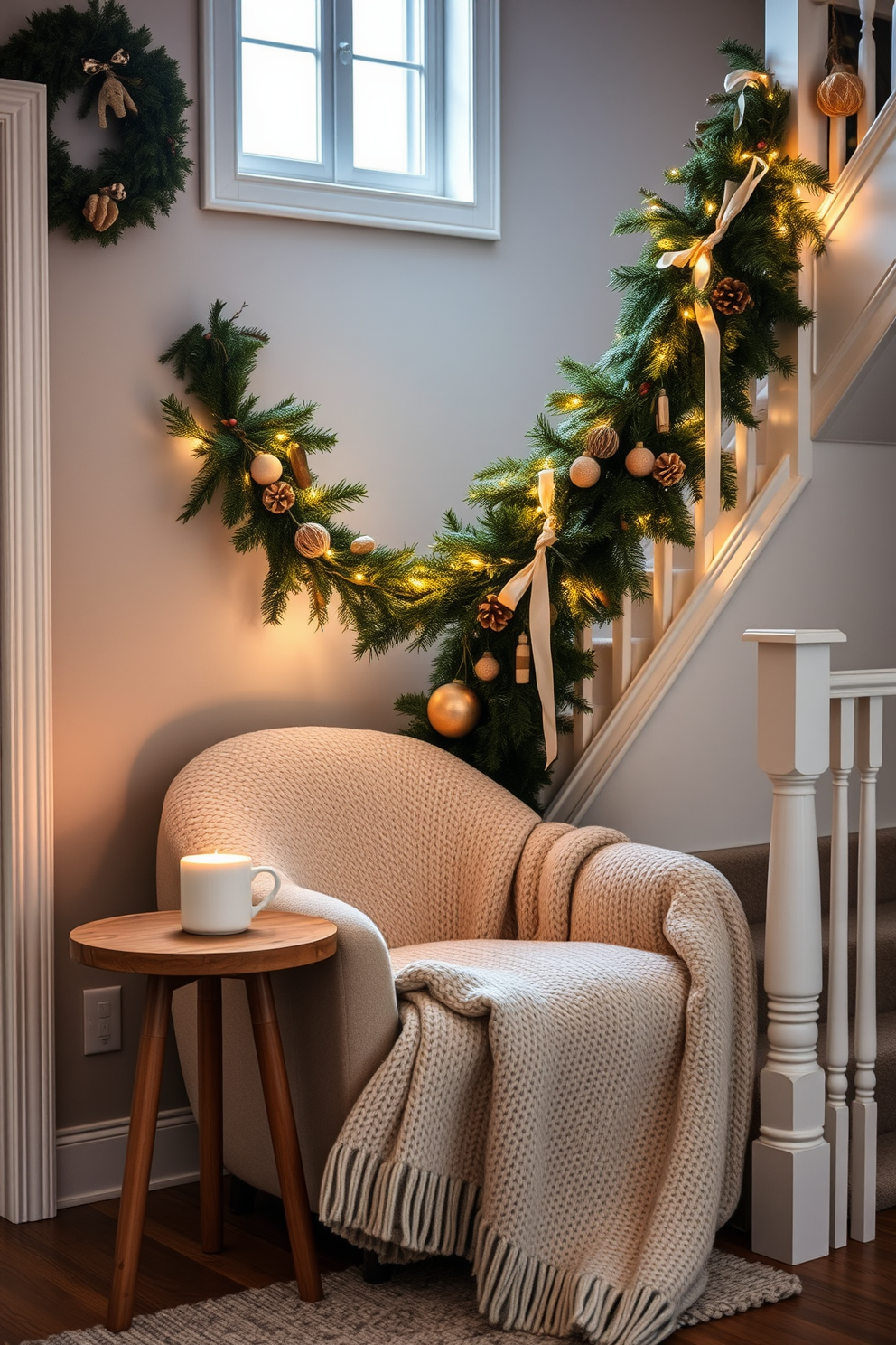 Winter Staircase Decorating Ideas 25