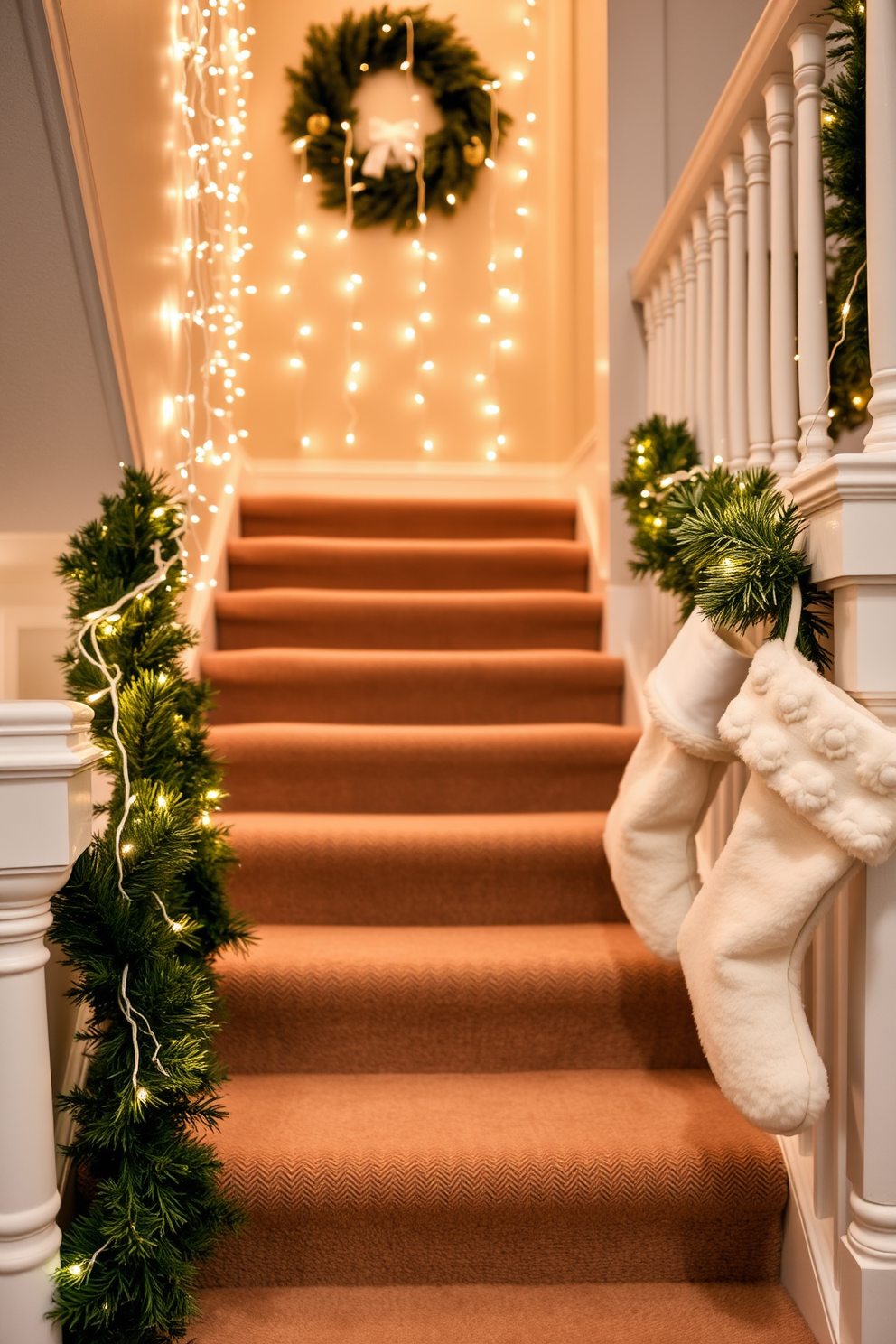 Winter Staircase Decorating Ideas 29