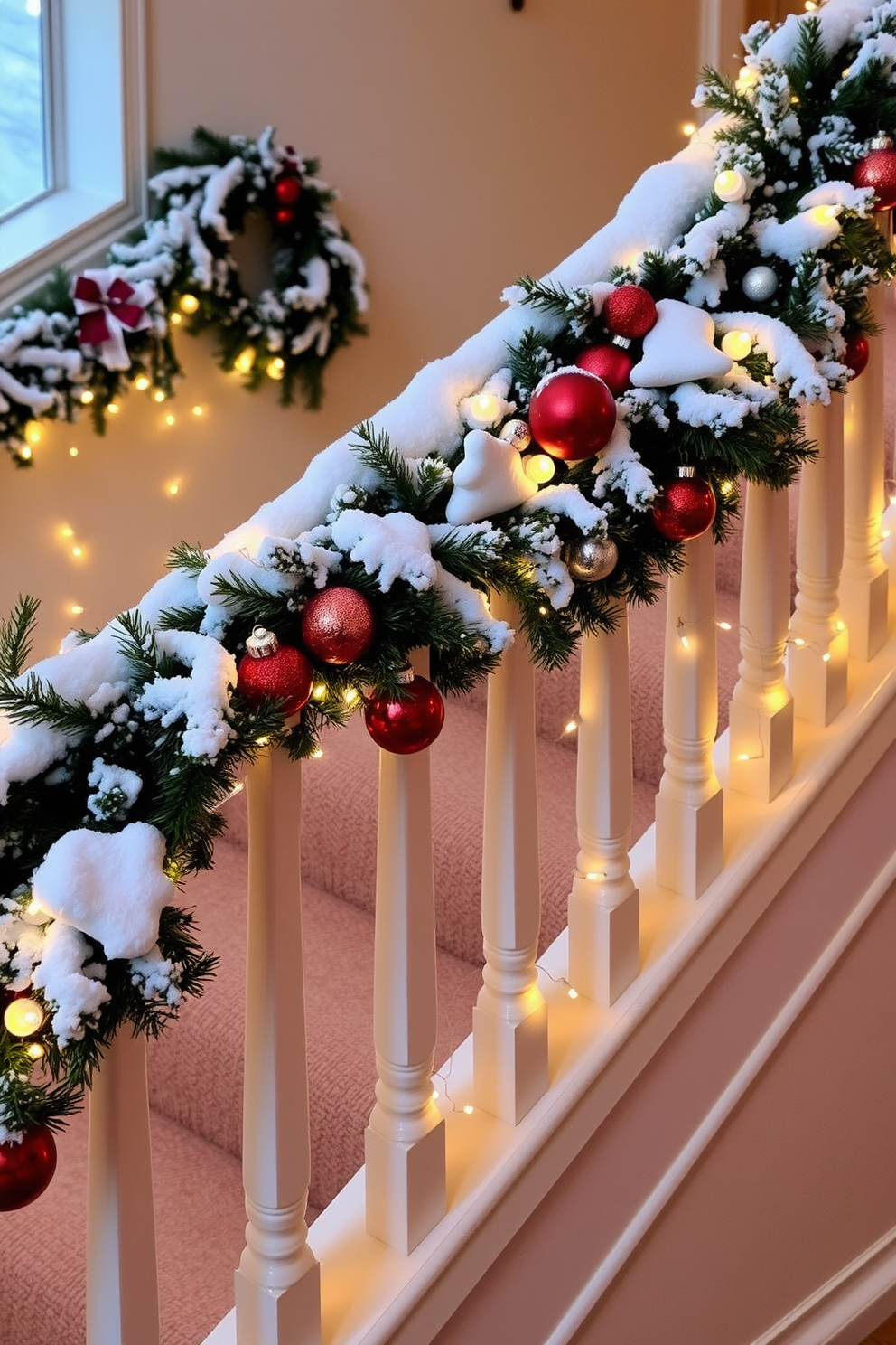 Winter Staircase Decorating Ideas 30