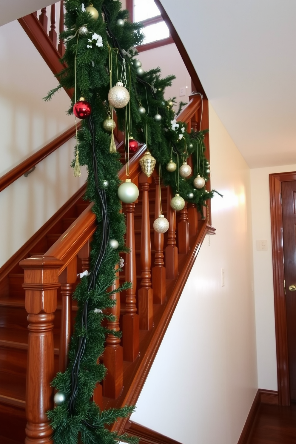 Winter Staircase Decorating Ideas 4