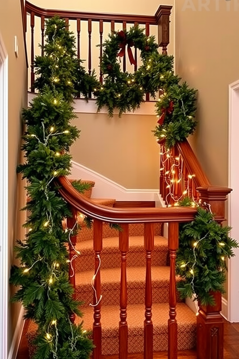 Winter Staircase Decorating Ideas 5