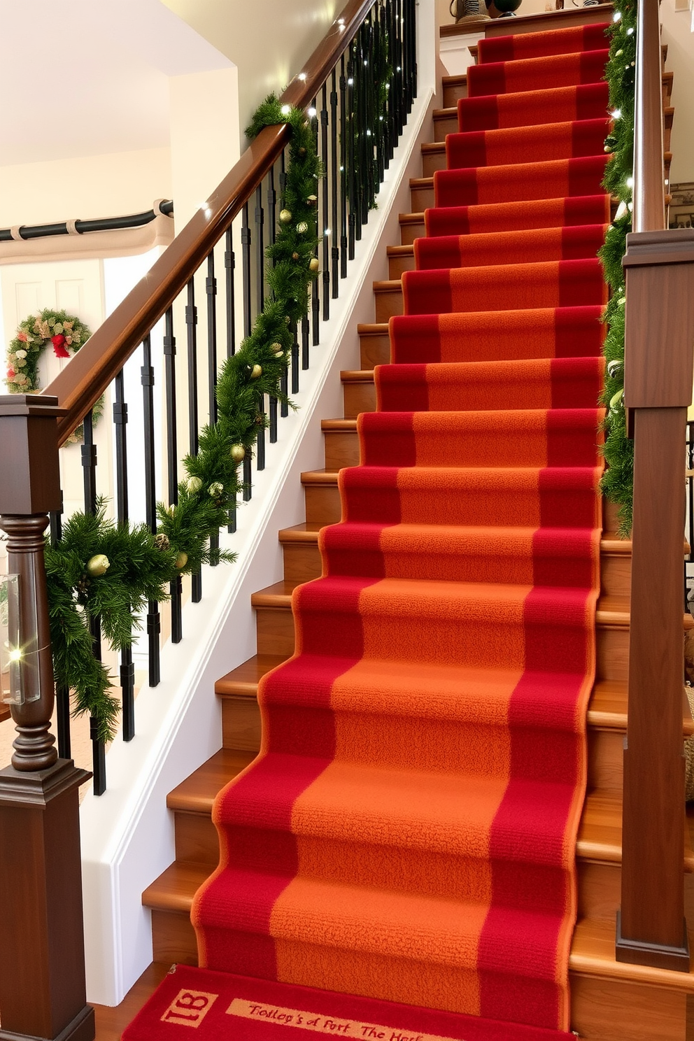 Winter Staircase Decorating Ideas 6