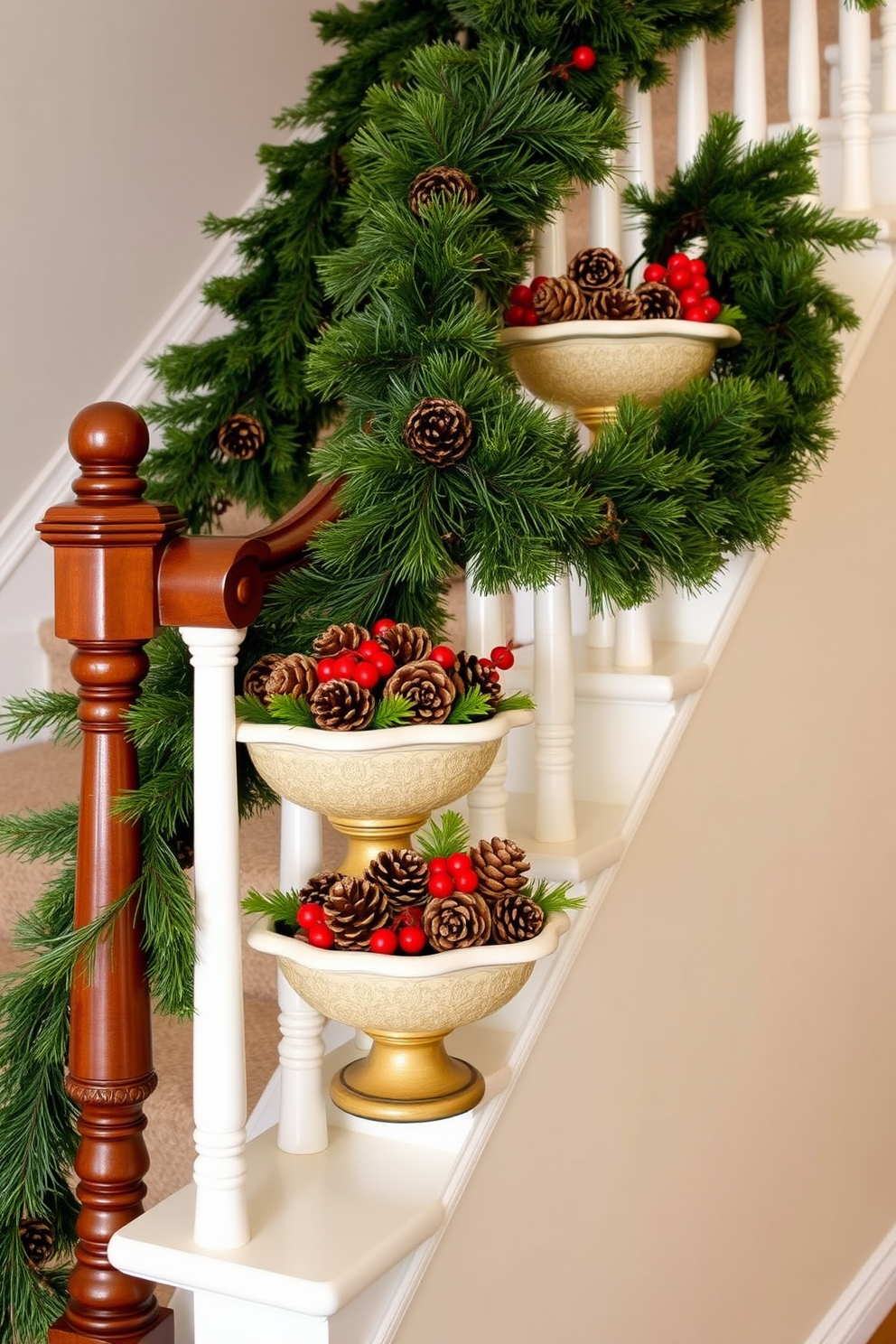 Winter Staircase Decorating Ideas 7