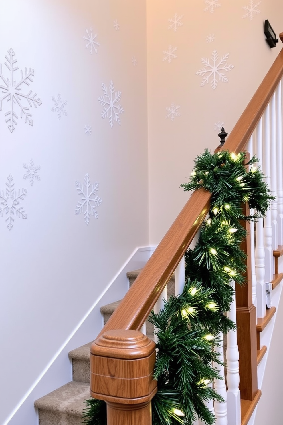 Winter Staircase Decorating Ideas 9