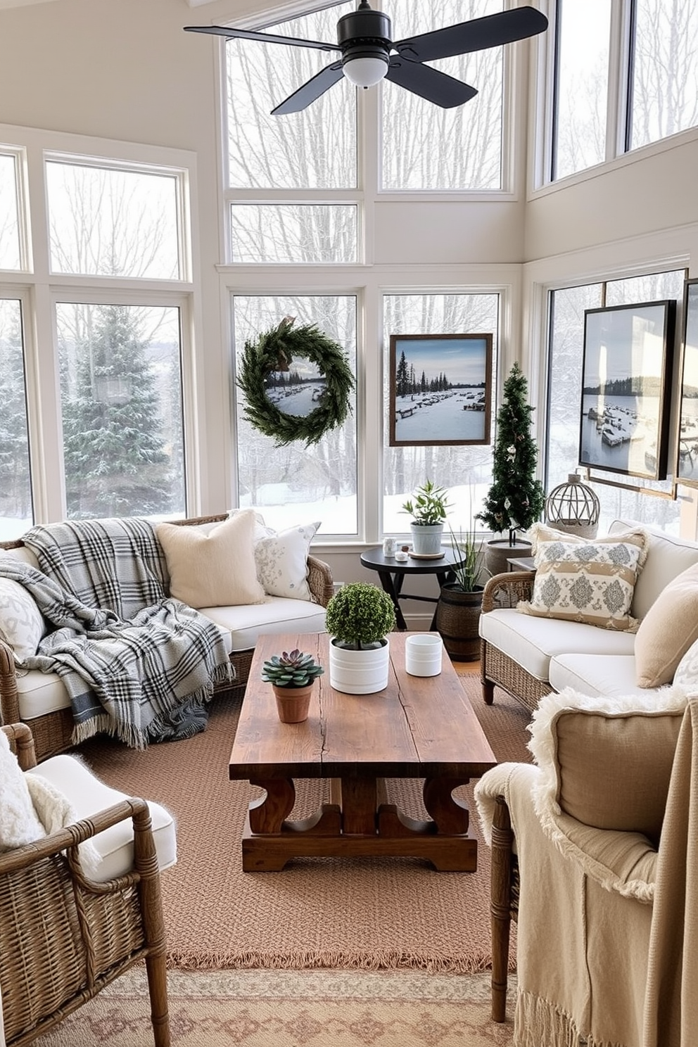 Winter Sunroom Decorating Ideas 13