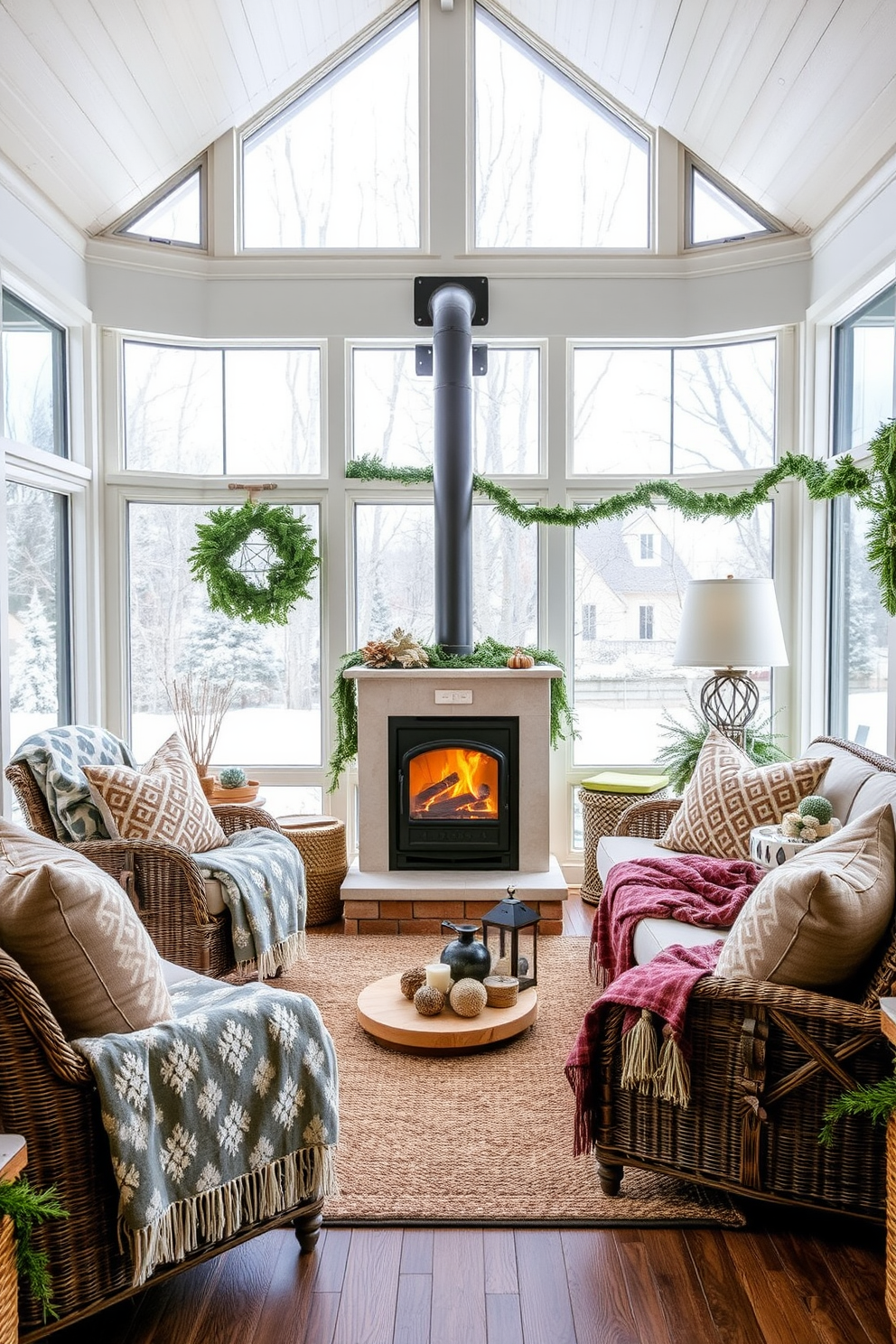 Winter Sunroom Decorating Ideas 14